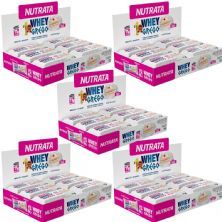 Kit 5X Barra Whey Grego Bar - 12 Unidades de 40g Bolo de Festa - Nutrata