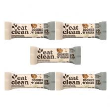 Kit 5X Barrinha de Proteina - 1 Barra 45g Cookies & Cream - Eat Clean