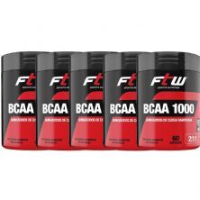 Kit 5X Bcaa 1000 2:1:1 - 60 C�psulas - FTW