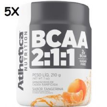 Kit 5X BCAA 2:1:1 - 210g Tangerina - Atlhetica Nutrition