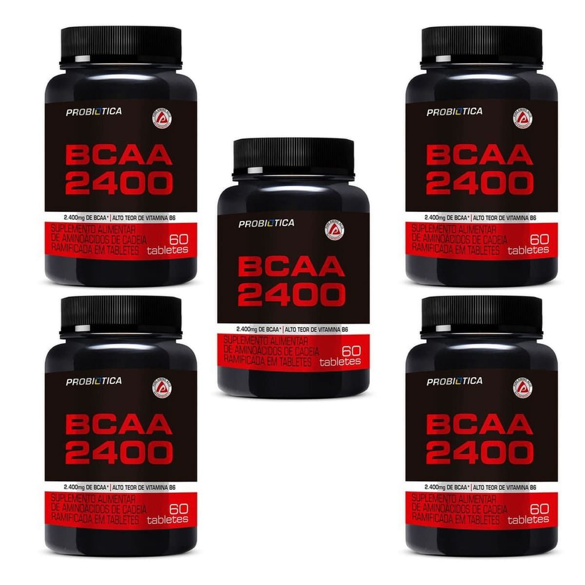 Kit 5X BCAA 2400 - 60 Tabletes - Probi�tica