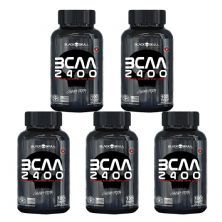Kit 5X BCAA 2400 Caveira Preta - 100 Tabletes  - Black Skull