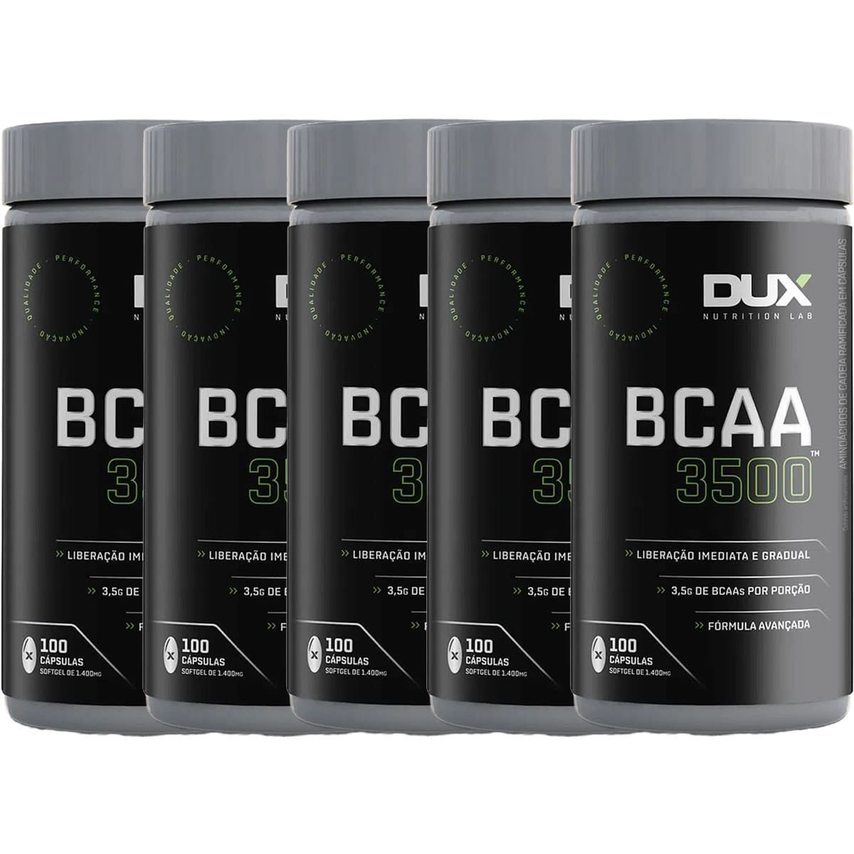 Kit 5X BCAA 3500 - 100 C�psulas - Dux Nutrition