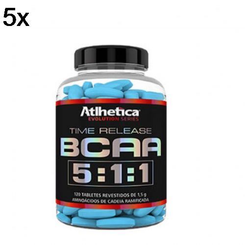 Kit 5X BCAA 5:1:1 Time Release - 120 Tabletes - Atlhetica Nutrition