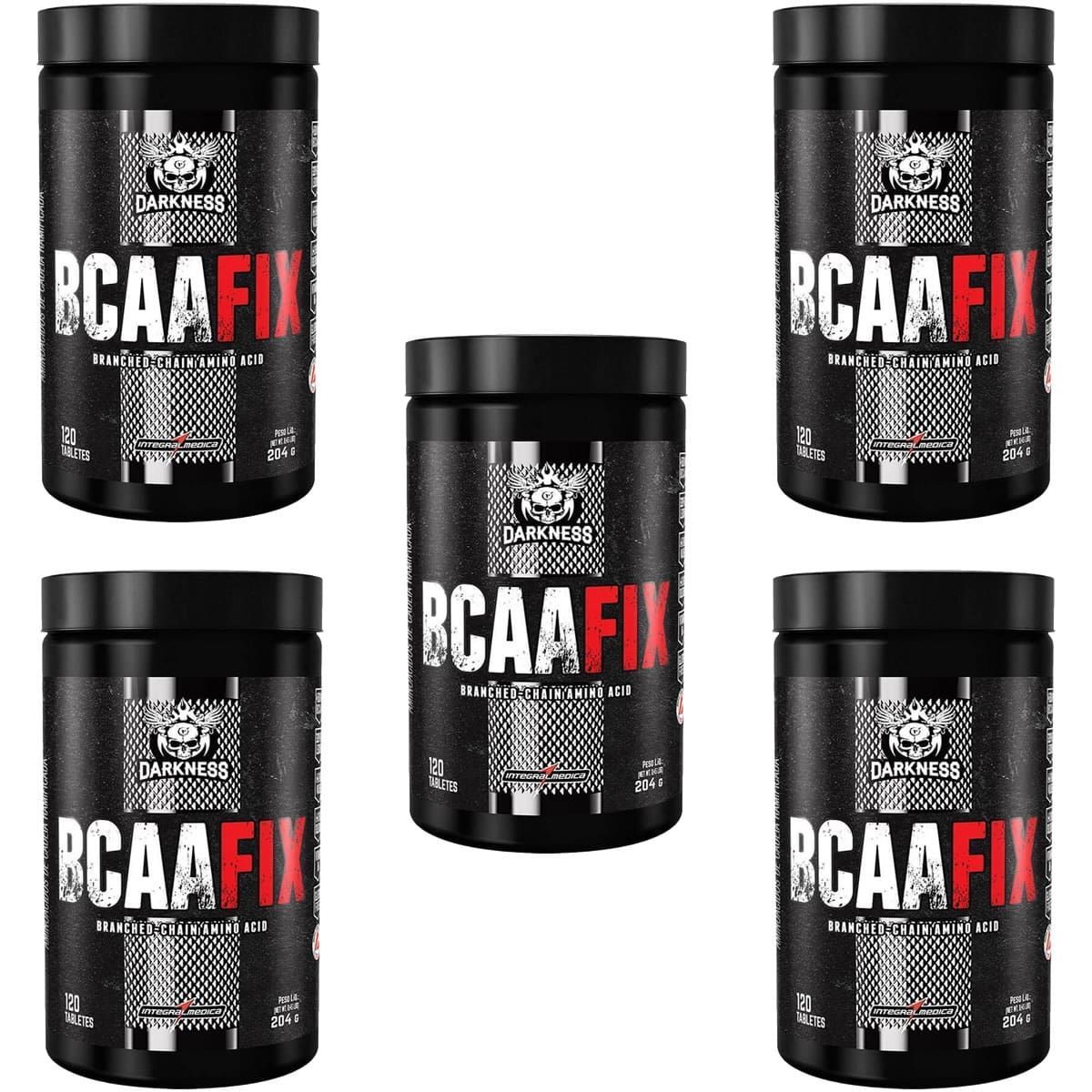 Kit 5X BCAA Fix Darkness - 120 Tabletes - IntegralM�dica