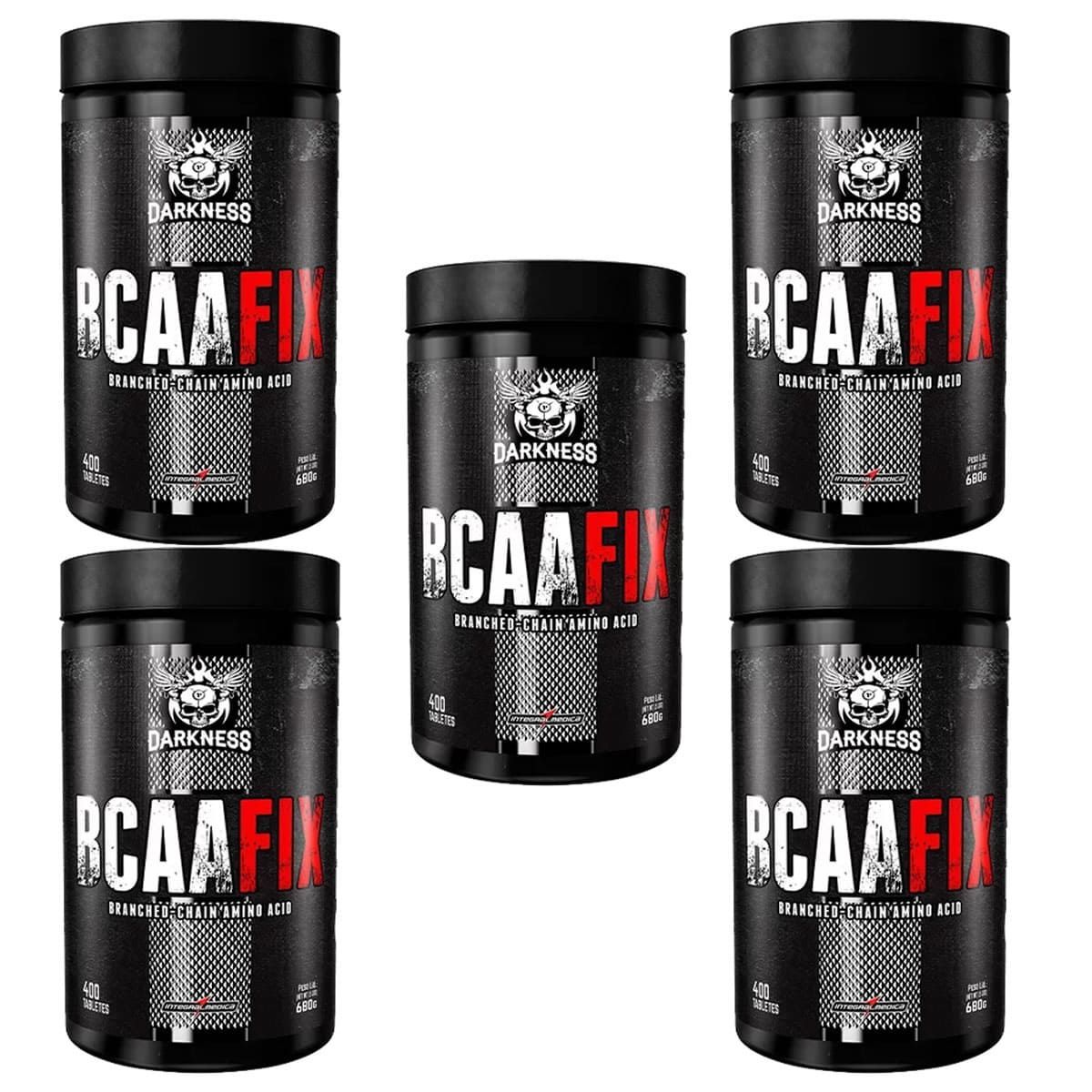 Kit 5X BCAA Fix Darkness - 400 Tabletes - IntegralM�dica