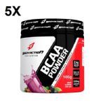 Kit 5X BCAA Powder - Muscle Builder - 100g Guarana com A�a� - BodyAction