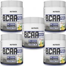 Kit 5X BCAA Pure - 300g Abacaxi com Hortel� - Nutrata