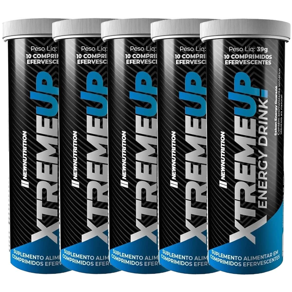 Kit 5X Bebida Energ�tica Efervescente XtremeUP - 10 Pastilhas - NewNutrition