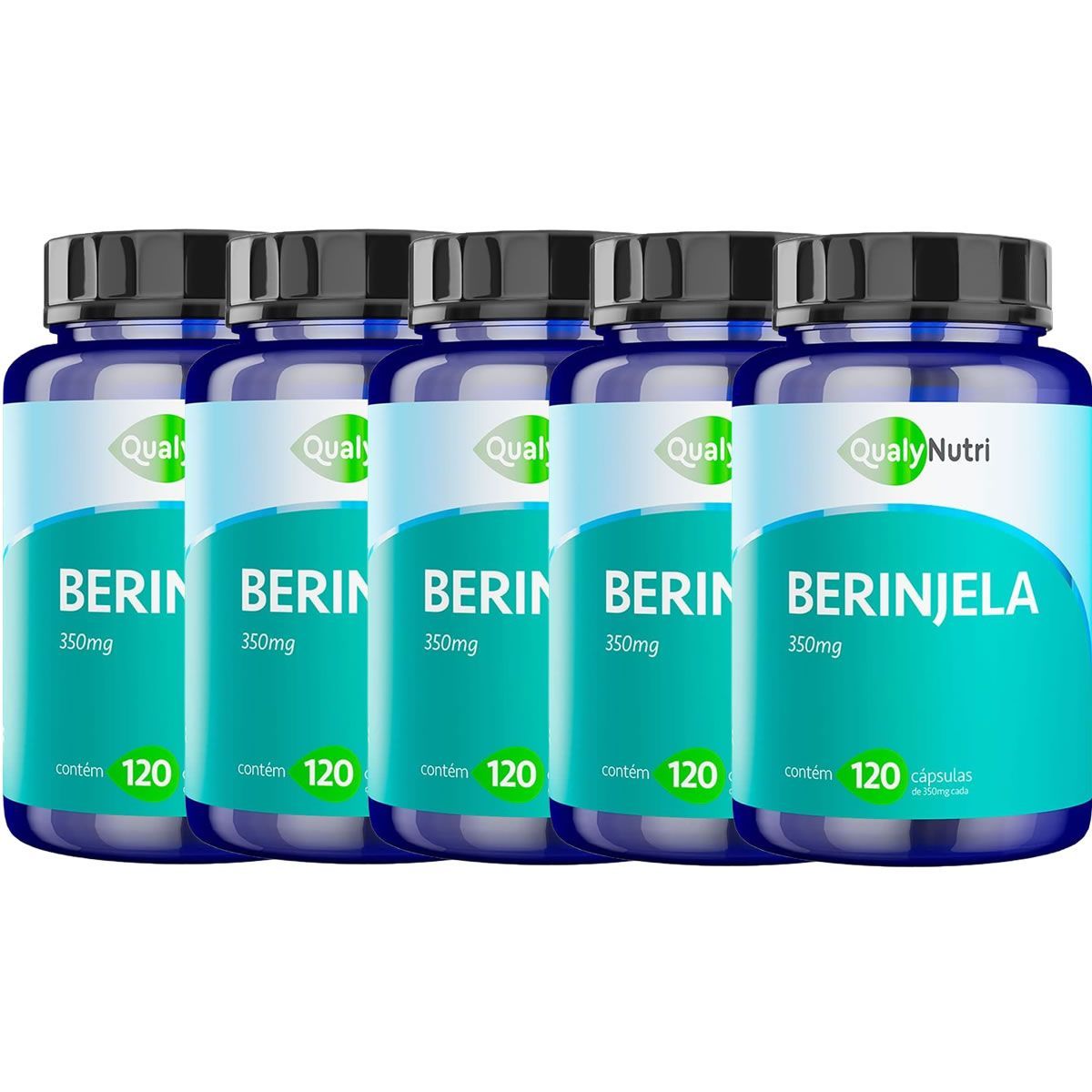 Kit 5X Berinjela - 120 C�psulas - QualyNutri