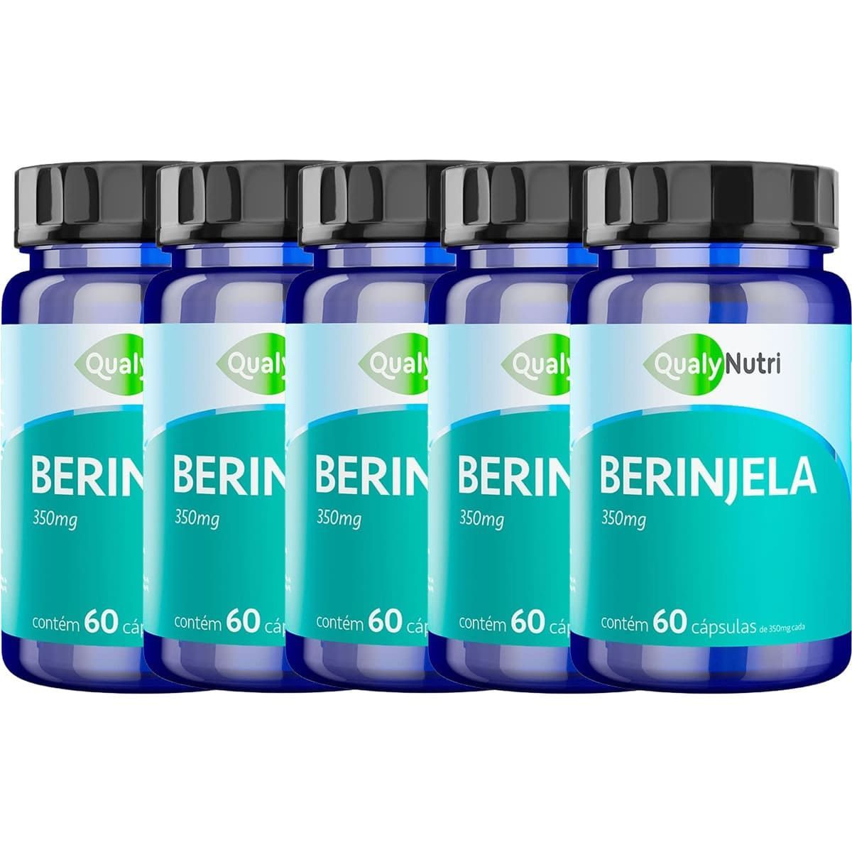 Kit 5X Berinjela - 60 C�psulas - QualyNutri