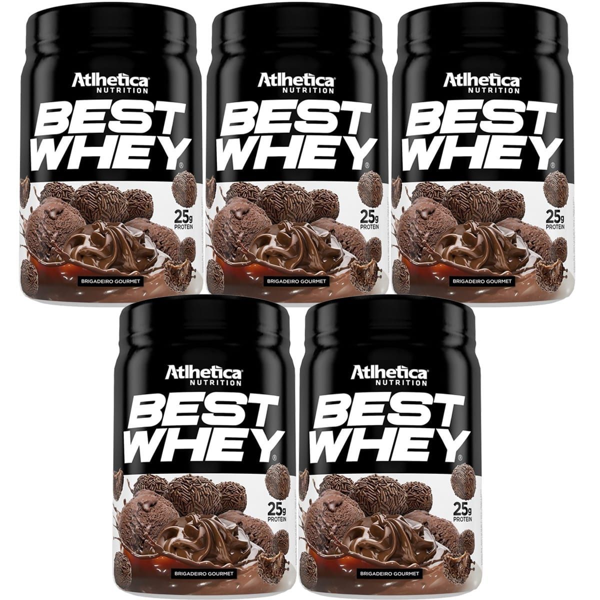 Kit 5X Best Whey - 450g Brigadeiro Gourmet - Atlhetica Nutrition