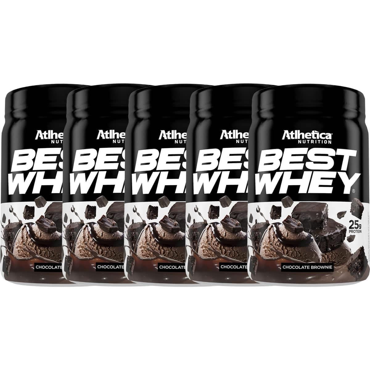 Kit 5X Best Whey - 450g Chocolate Brownie - Atlhetica Nutrition