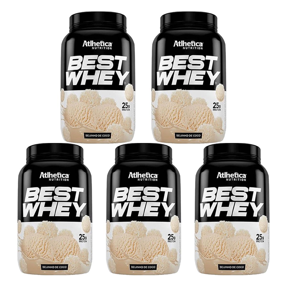 Kit 5X Best Whey - 900g Beijinho de Coco - Atlhetica Nutrition
