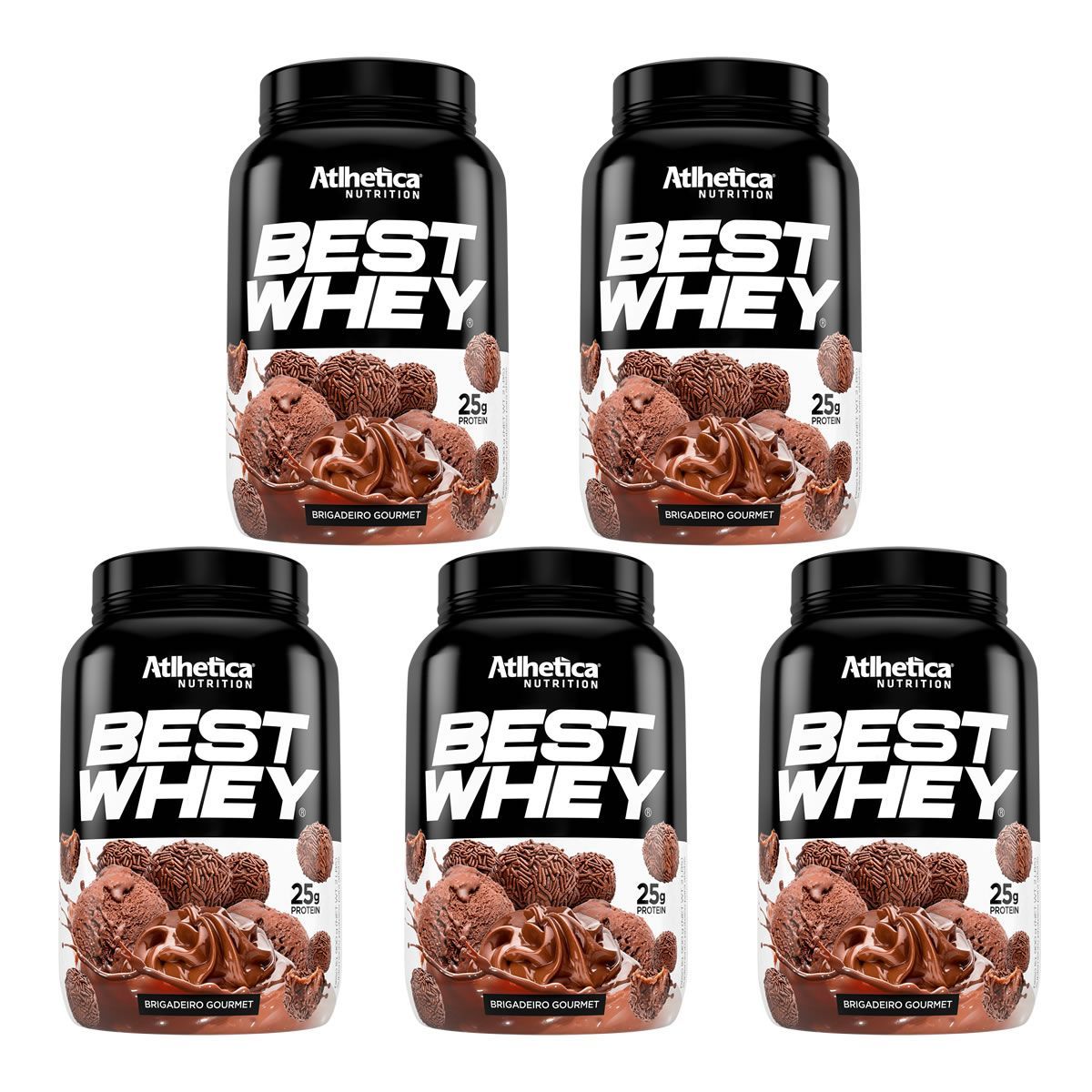 Kit 5X Best Whey - 900g Brigadeiro Gourmet - Atlhetica Nutrition
