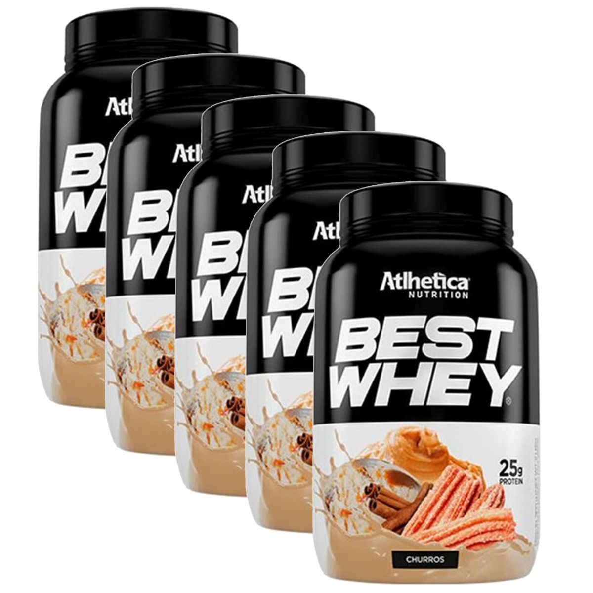 Kit 5X Best Whey - 900g Churros - Atlhetica Nutrition