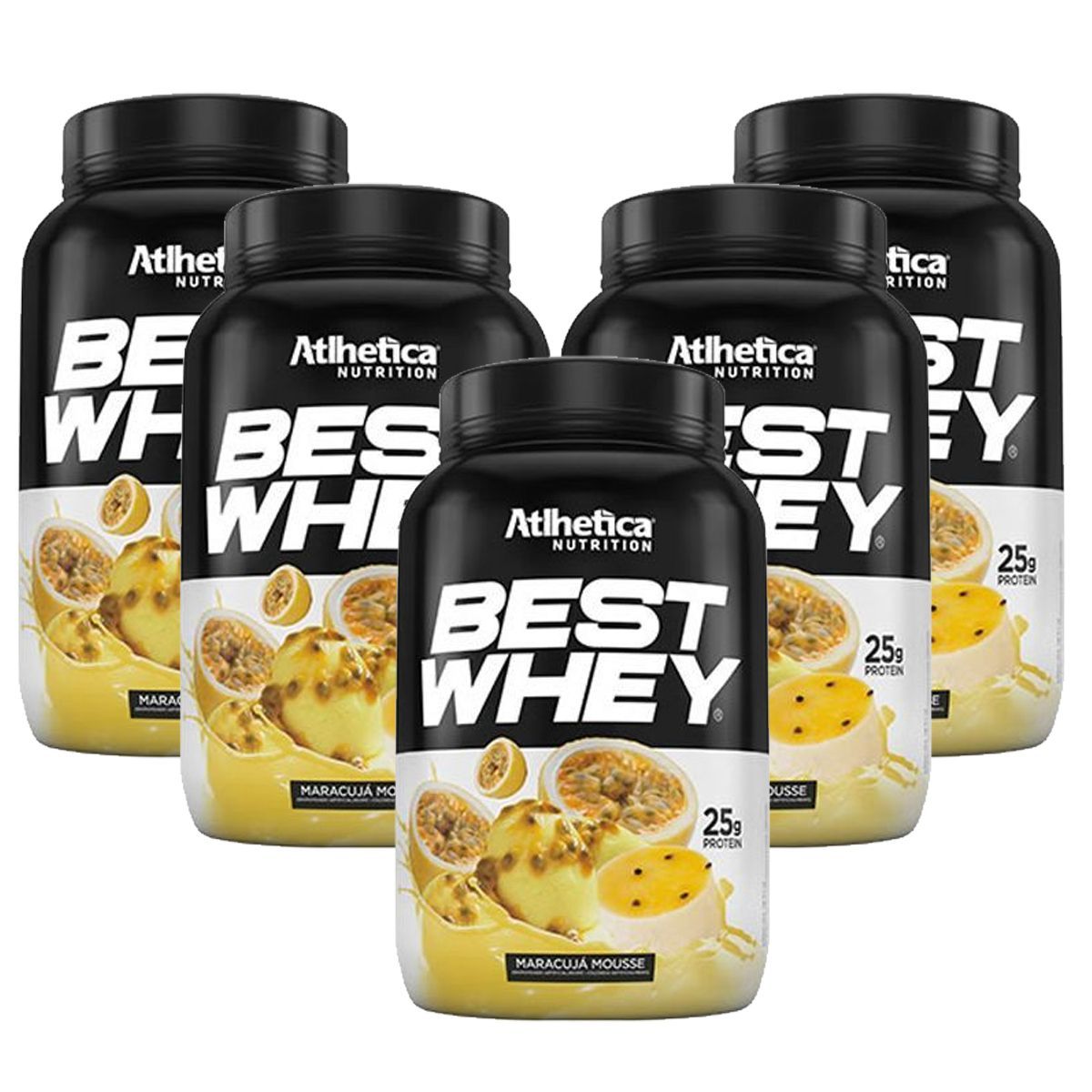 Kit 5X Best Whey - 900g Mousse de Maracuj� - Atlhetica Nutrition
