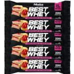Kit 5X Best Whey Bar - 1 Unidade 62g Cheesecake de Morango Atlhetica Nutrition