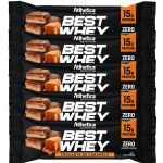 Kit 5X Best Whey Bar - 1 Unidade 62g Crocante de Caramelo - Atlhetica Nutrition
