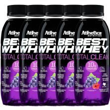 Kit 5X Best Whey Total Clean - 350ml  Uva Com Hibisco - Atlhetica Nutrition