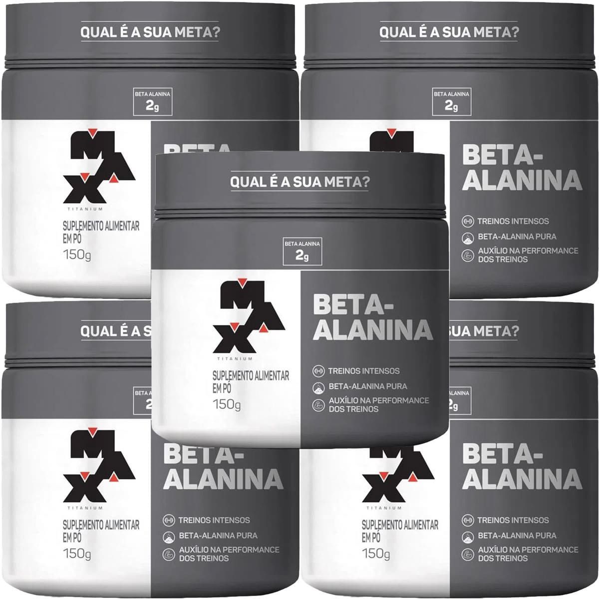 Kit 5X Beta-alanina - 150g - Max Titanium