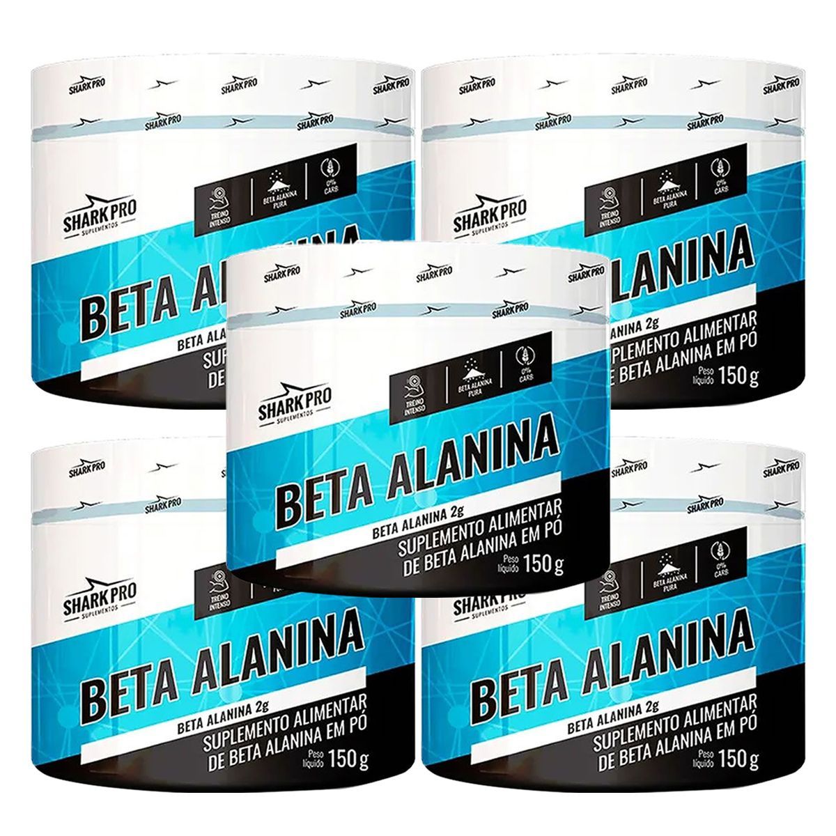 Kit 5X Beta Alanina - 150g - Shark Pro