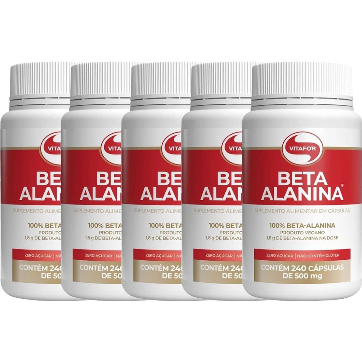 Kit 5X Beta Alanina - 240 C�psulas - Vitafor