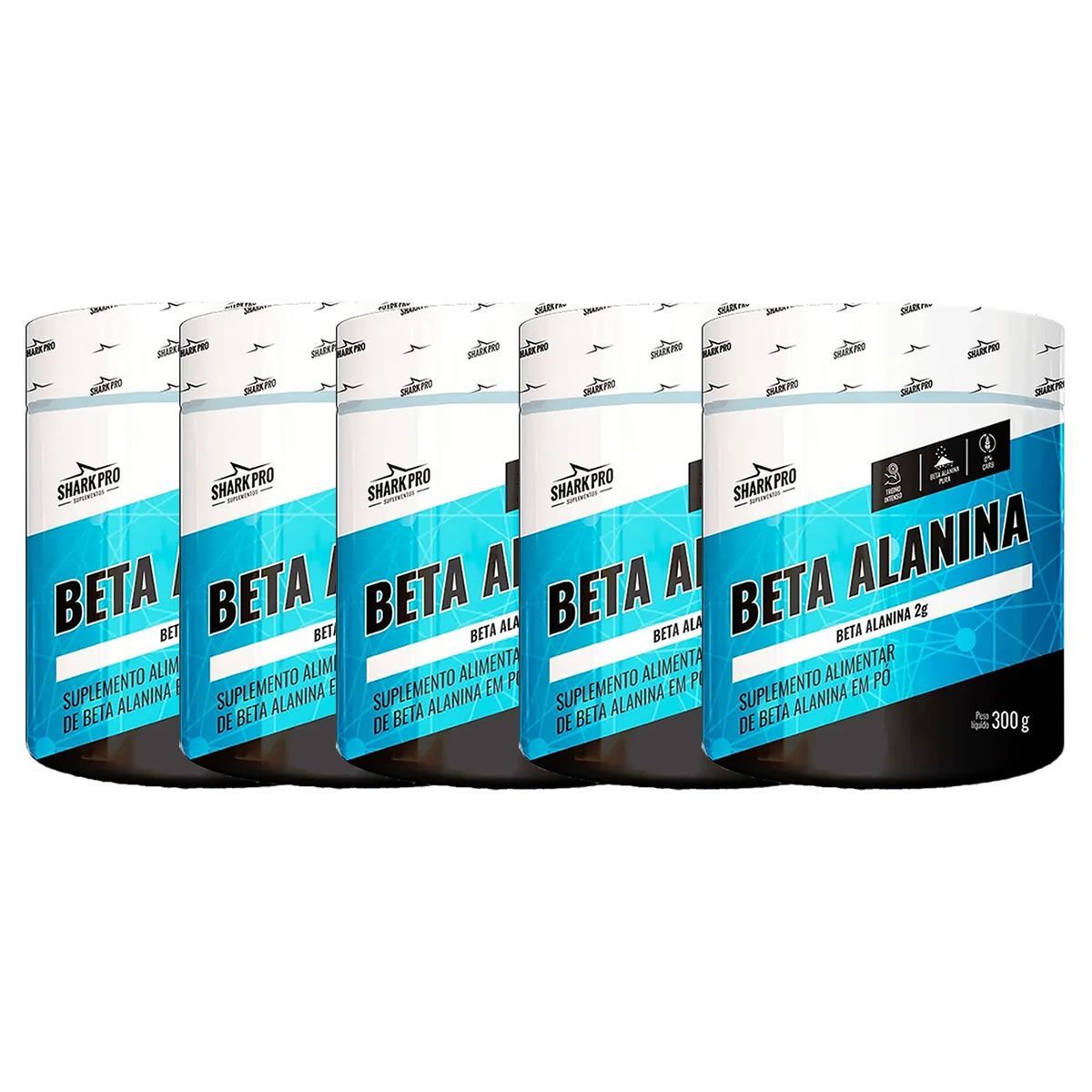 Kit 5X Beta Alanina - 300g - Shark Pro