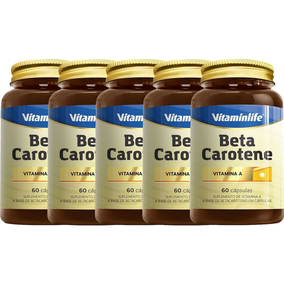 Kit 5X Beta Carotene - 60 C�psulas - VitaminLife