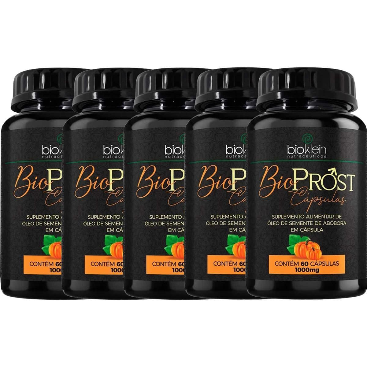 Kit 5X Bio Prost �leo de Semente de Ab�bora - 60 C�psulas - Bioklein