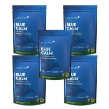 Kit 5X Blue Calm Magnesium Supplement - Refil 350g Lim�o e Maracuj� - Pura Vida