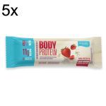 Kit 5X Body Protein Barra - 1 Unidade 40g Morango - Equaliv