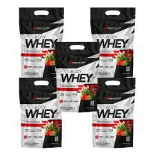 Kit 5X Body Whey - 900g Refil Baunilha - BodyAction