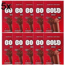 Kit 5X Bold Whey - 10 Sach�s 30g Chocolate ao Leite - Bold