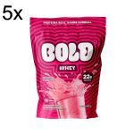 Kit 5X Bold Whey - 450g Refil Mousse de Morango - Bold