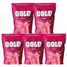 Kit 5X Bold Whey - 450g Refil Mousse de Morango - Bold