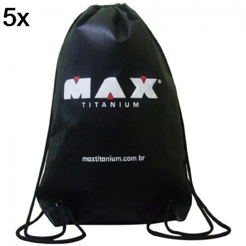 Kit 5X Bolsa Mochila TNT Preta - Max Titanium