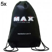 Kit 5X Bolsa Mochila TNT Preta - Max Titanium