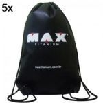 Kit 5X Bolsa Mochila TNT Preta - Max Titanium