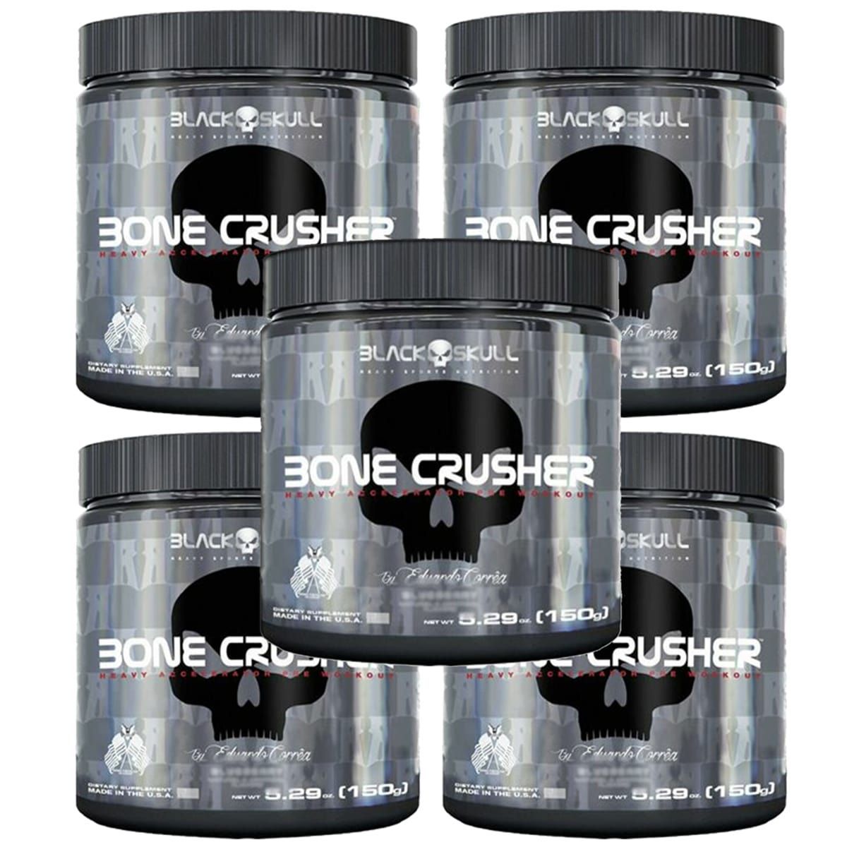 Kit 5X Bone Crusher - 150g Yellow Fever - Black Skull
