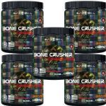 Kit 5X Bone Crusher Caffeine Free - 300g Framboesa - Black Skull