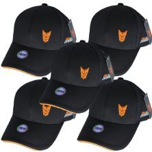 Kit 5X Bon� Unissex Com Ajuste Metal - Preto Com Laranja - New Millen