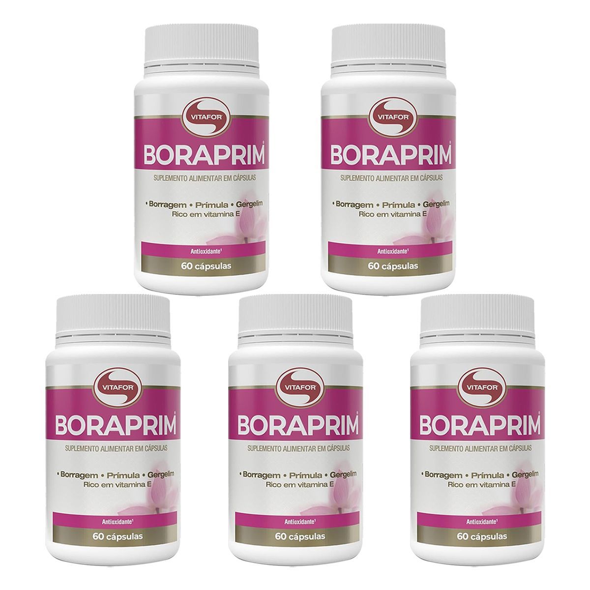 Kit 5X Boraprim - 60 C�psulas - Vitafor