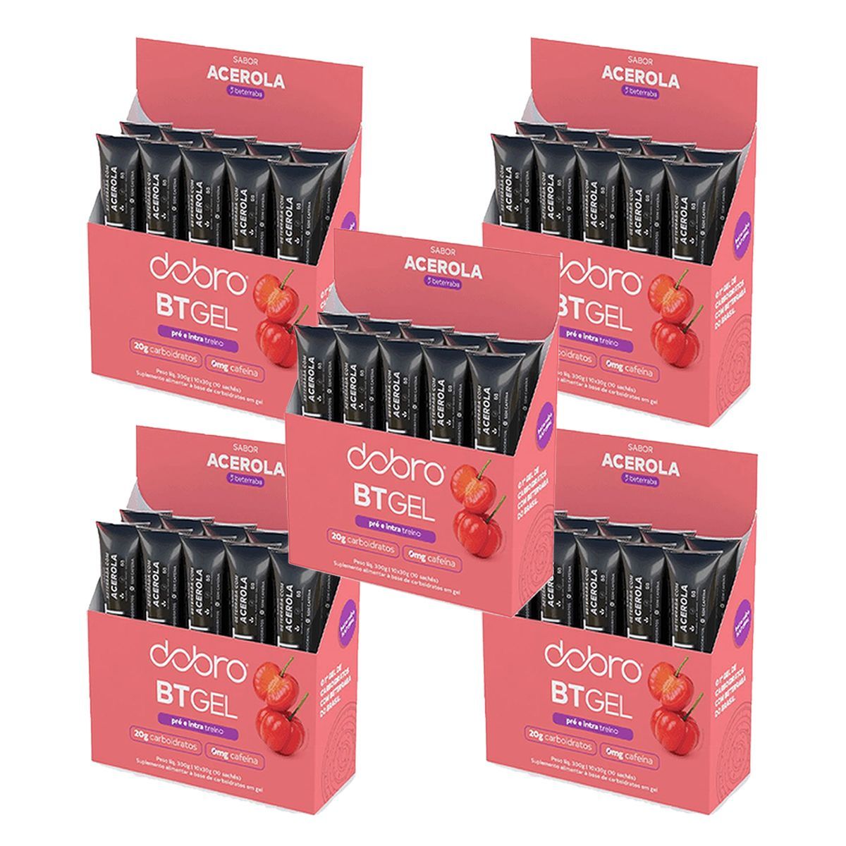 Kit 5X BT Gel - 10 Sach�s 30g Acerola com Beterraba - Dobro