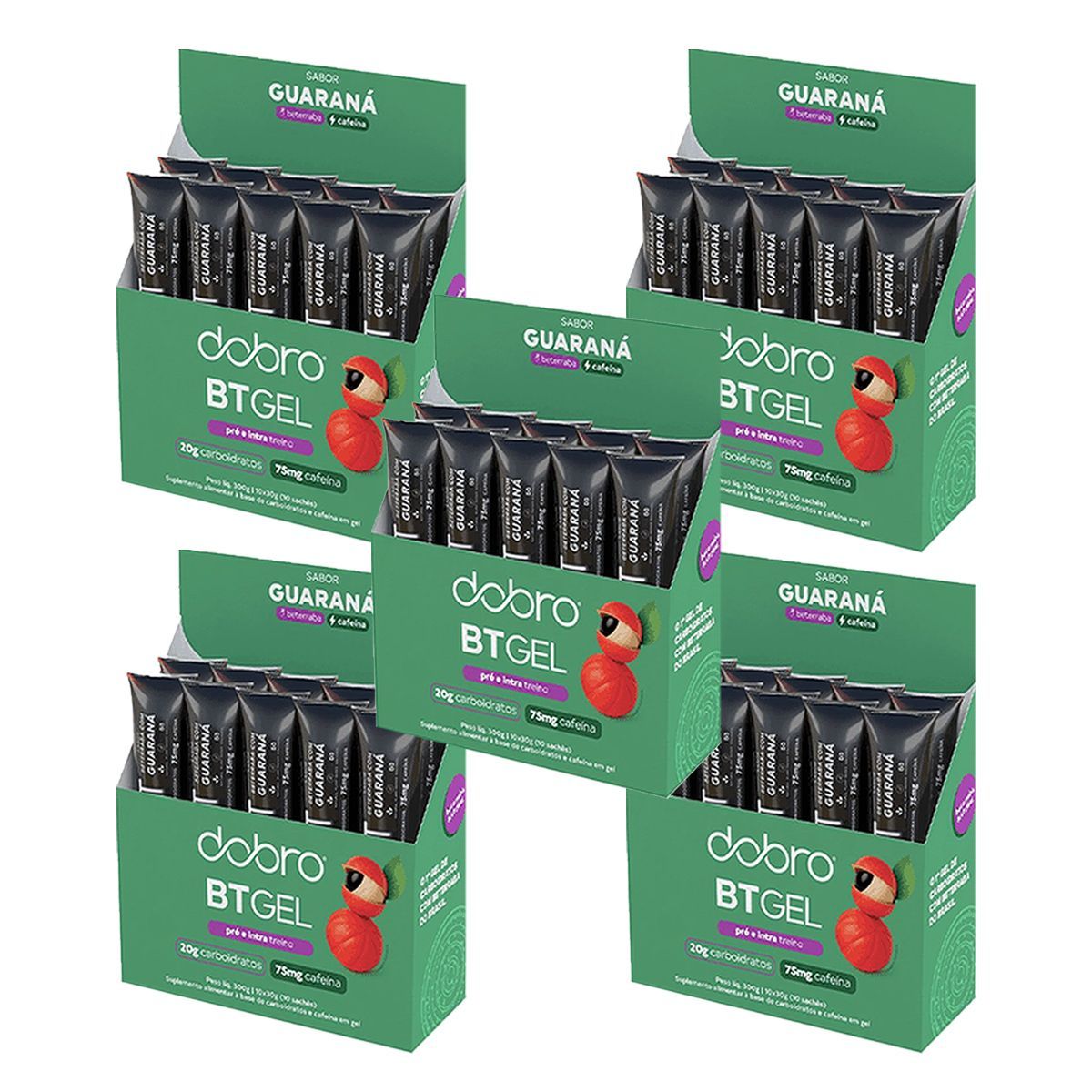 Kit 5X BT Gel - 10 Sach�s 30g Guaran� com Beterraba - Dobro