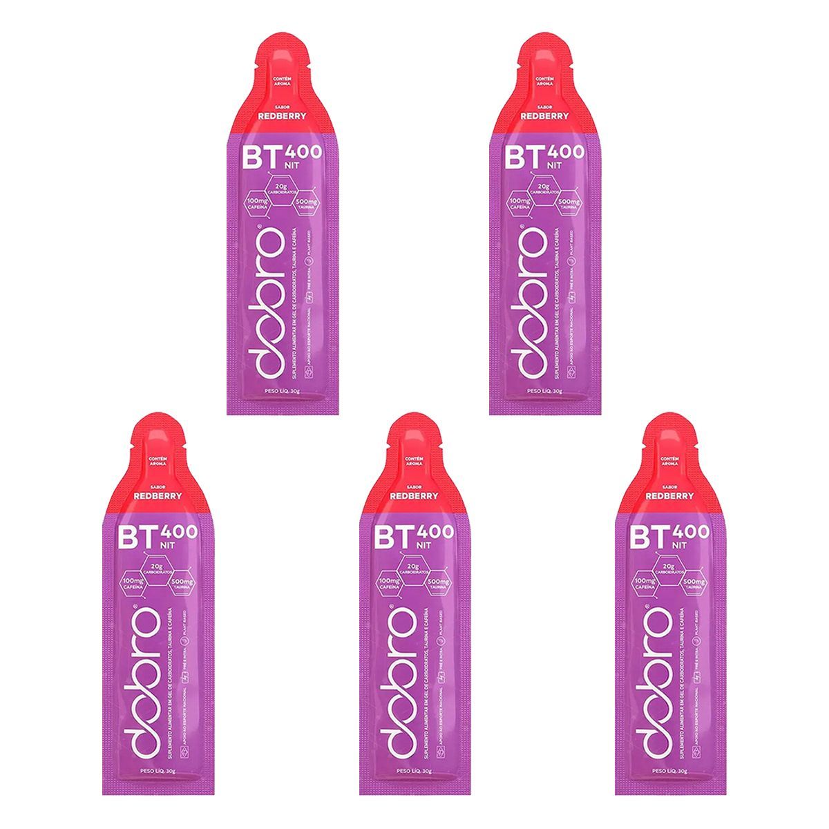Kit 5X BT Nitrato Gel Cafe�na - 1 Sach� 30g Redberry - Dobro