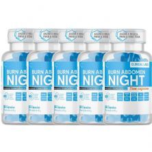 Kit 5X Burn Abdomen Night - 60 C�psulas - Body Nutry