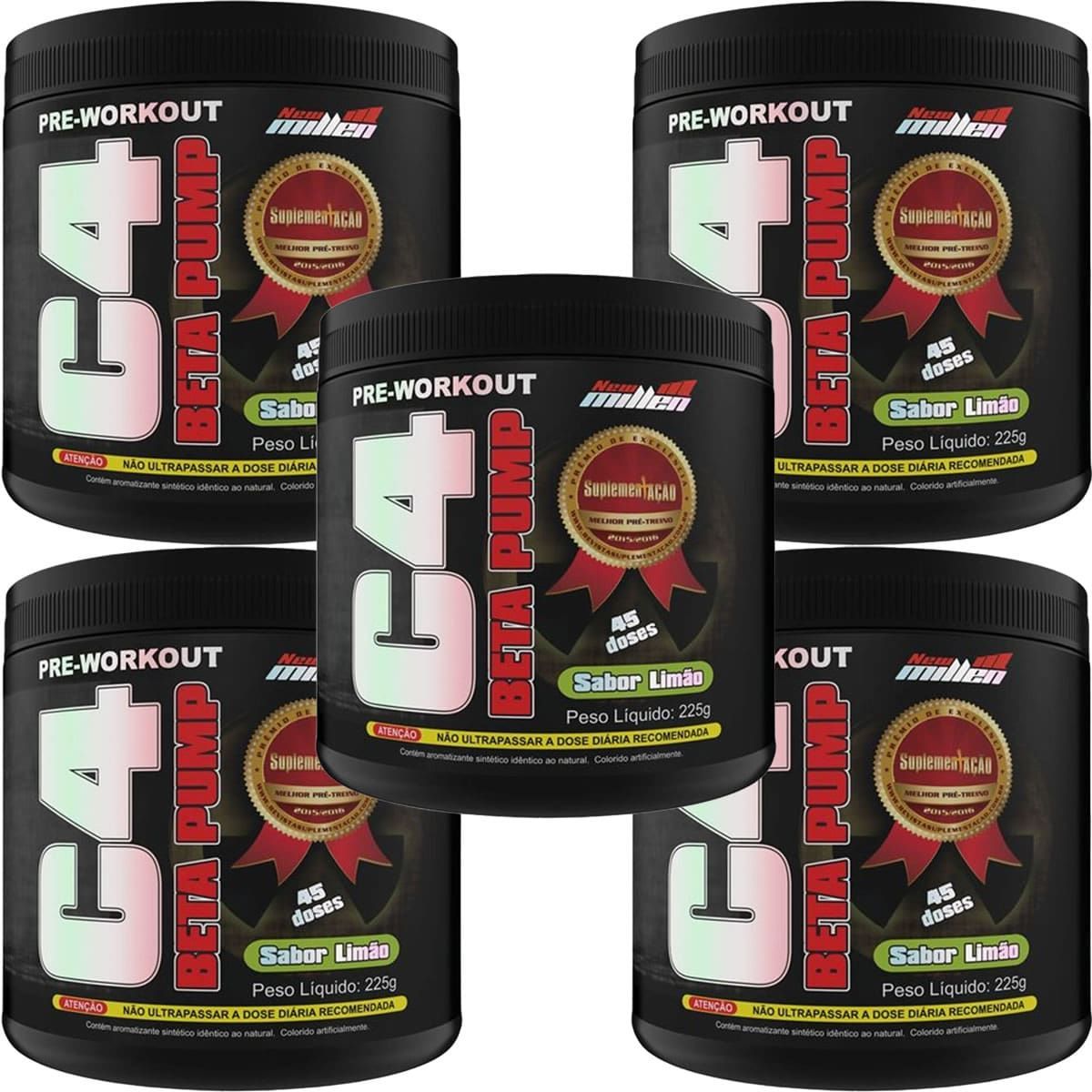 Kit 5X C4 Beta Pump Extreme Pre-Workout - 225g Lim�o - New Millen