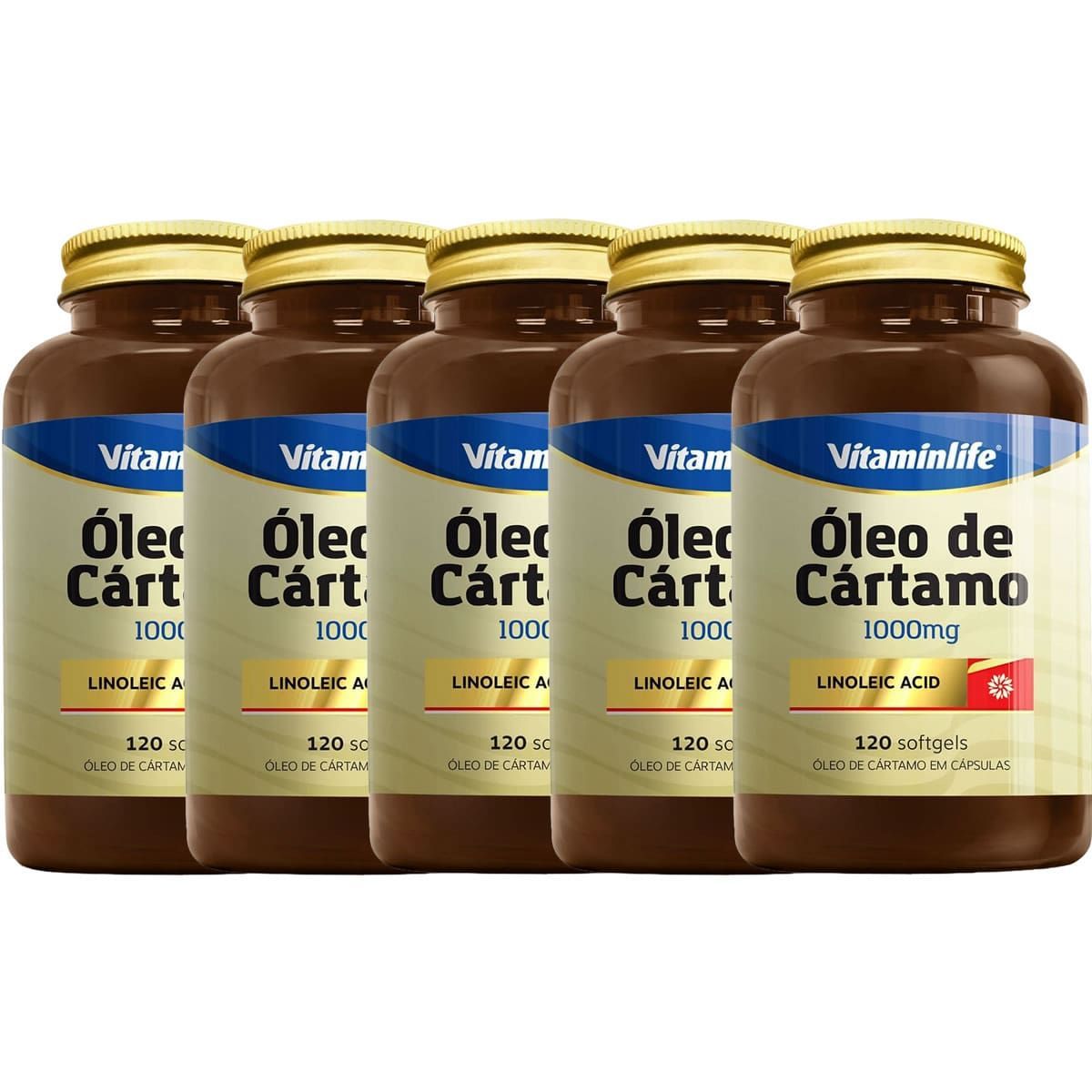 Kit 5X CA Linoleic Acid �leo de C�rtamo e �cido Linoleico - 120 C�psulas - VitaminLife