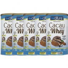 Kit 5X Cacau Nature Whey - 420g 70% Cacau - Nutrata
